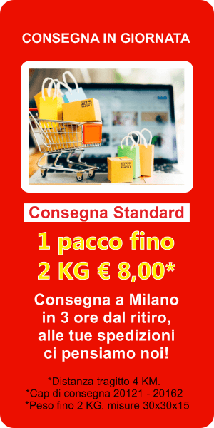 spedire pacchi a Milano a partire da €8,00, consegna in giornata!